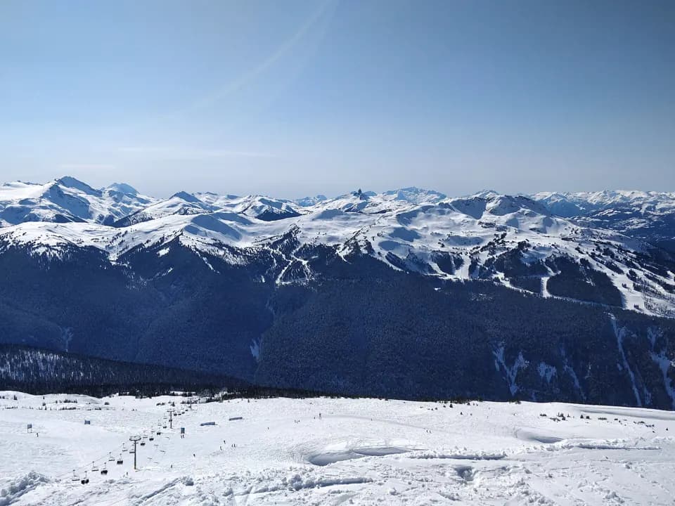 Snowy peaks near Whistler Blackcomb